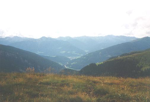 Blick vom Brennerkamm Richtung Süden nach Sterzing