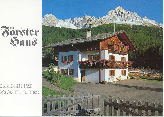 Übernachtung in Obereggen (1550 m) (Postkarte)